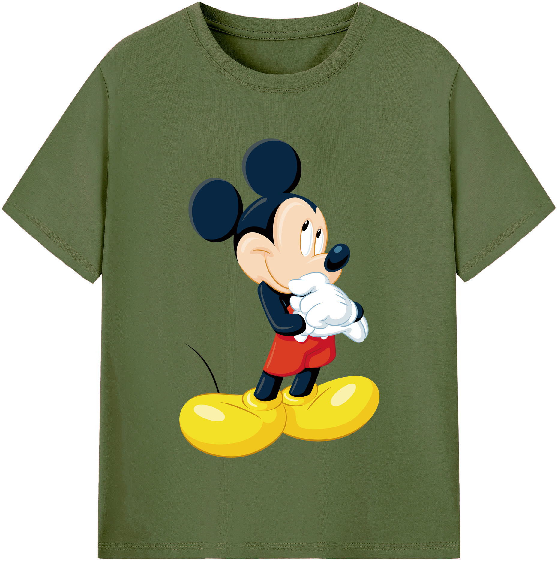 （画像用） ミッキーマウス Mickey Mouse 綿100％半袖Tシャツ（フロントプリント）